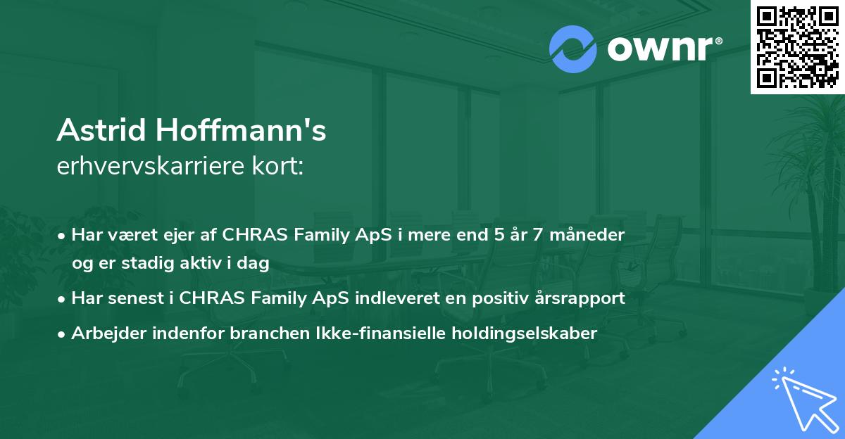 Astrid Hoffmann's erhvervskarriere kort