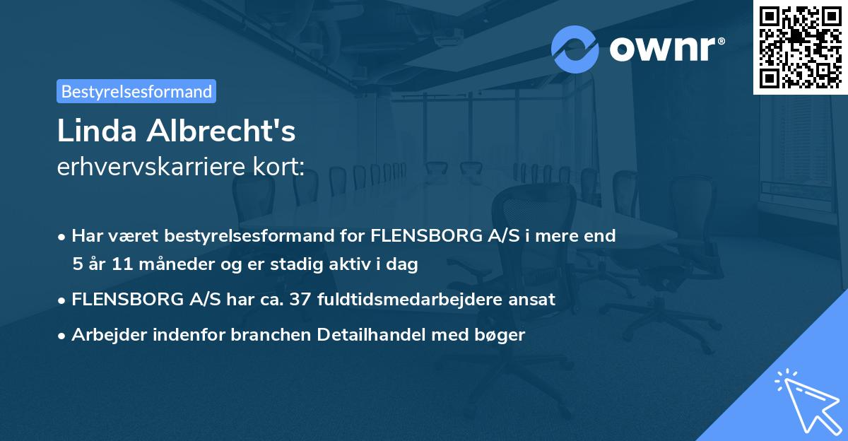 Linda Albrecht's erhvervskarriere kort