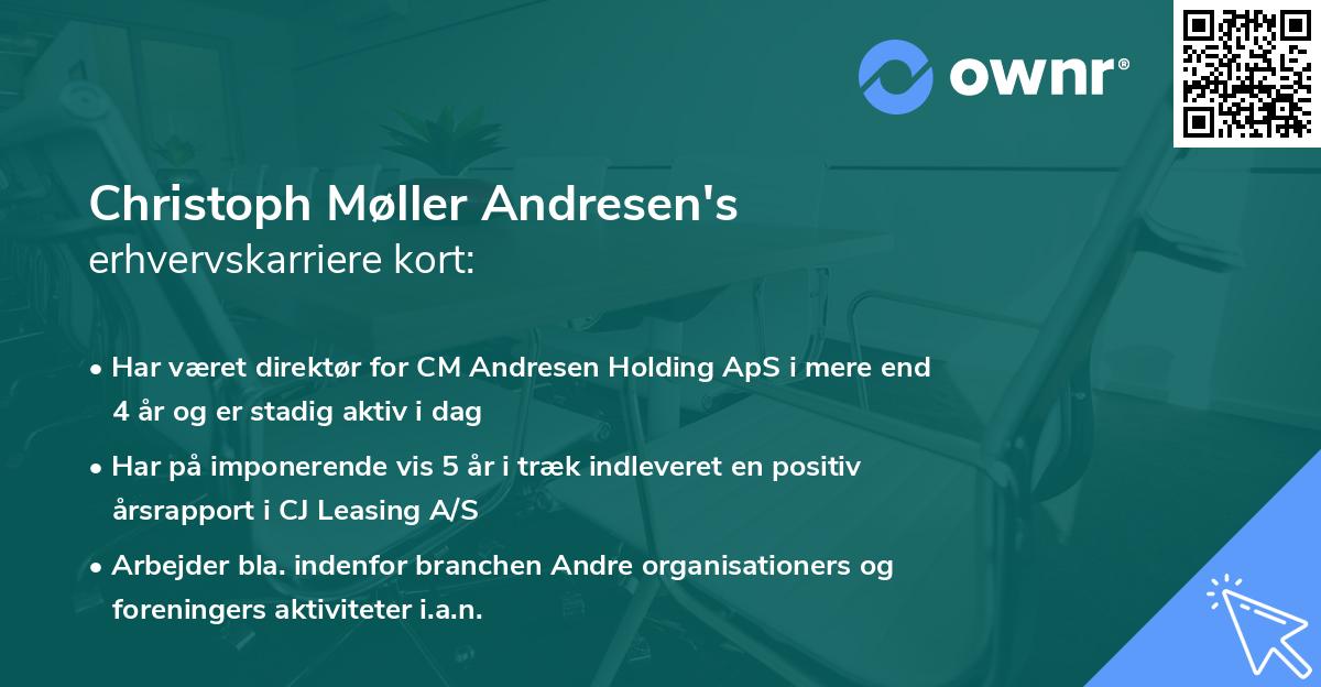 Christoph Møller Andresen's erhvervskarriere kort