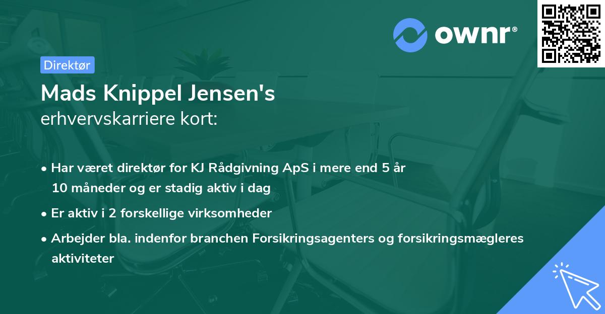 Mads Knippel Jensen's erhvervskarriere kort