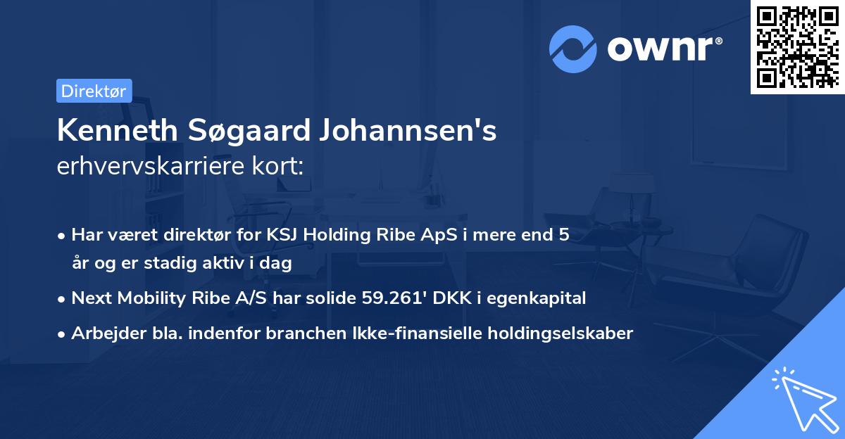 Kenneth Søgaard Johannsen's erhvervskarriere kort