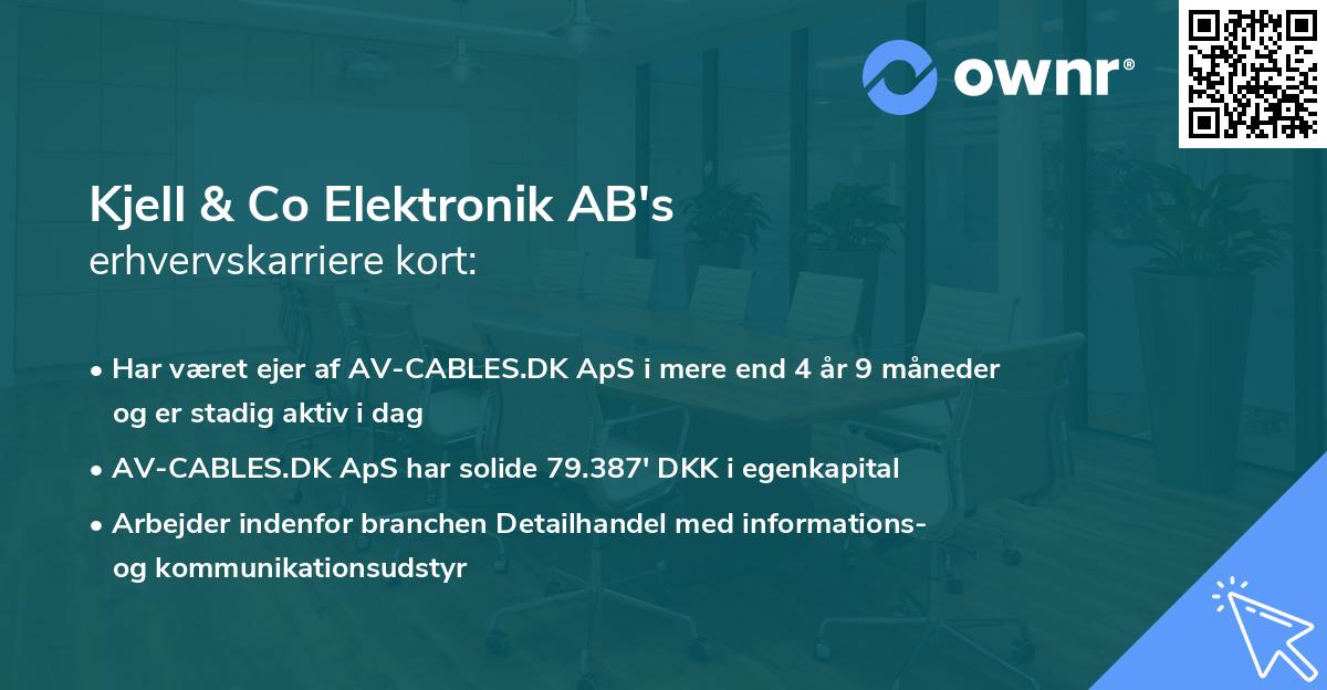 Kjell & Co Elektronik AB's erhvervskarriere kort