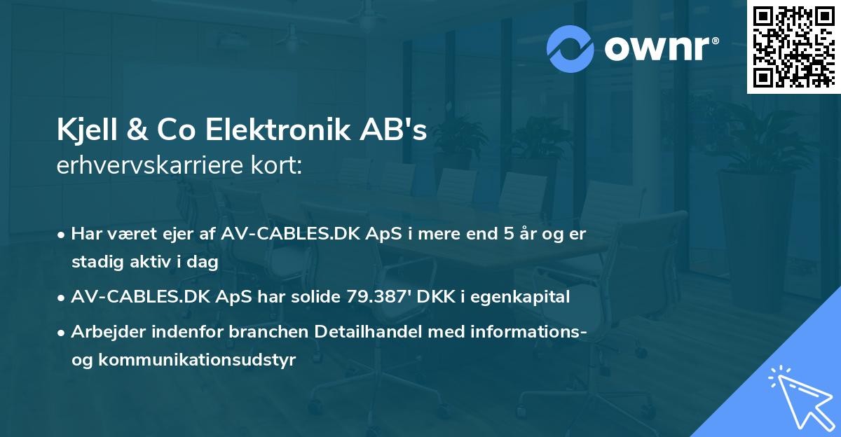 Kjell & Co Elektronik AB's erhvervskarriere kort