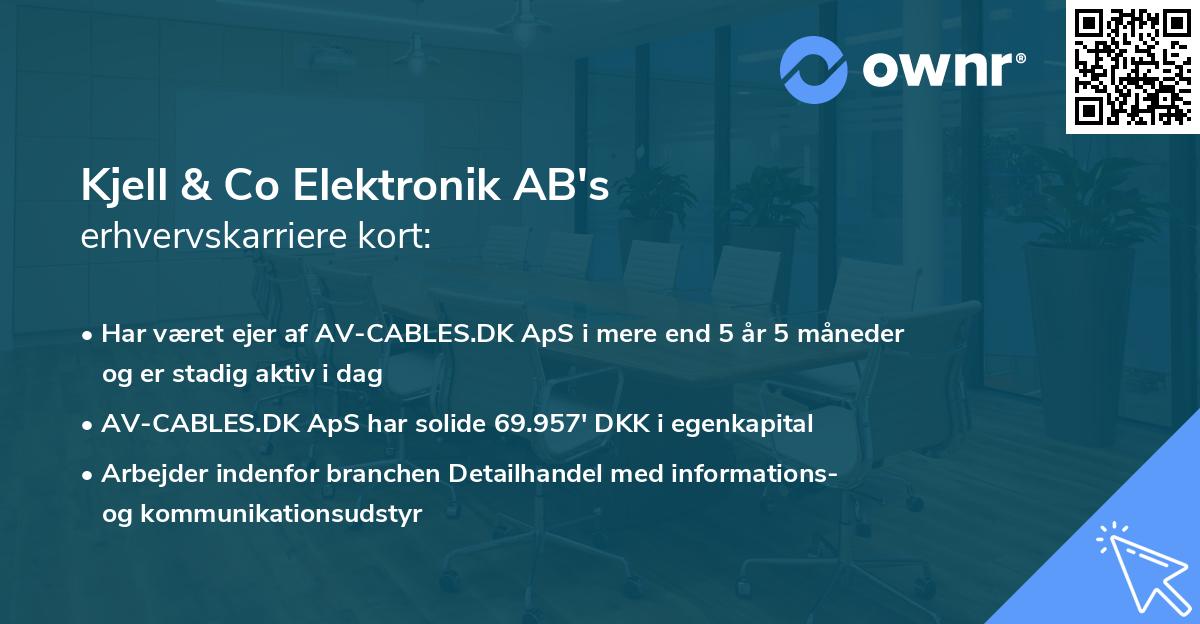 Kjell & Co Elektronik AB's erhvervskarriere kort
