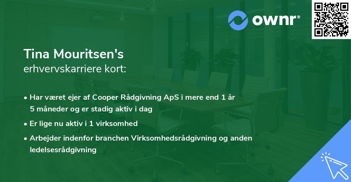 Tina Mouritsen's erhvervskarriere kort