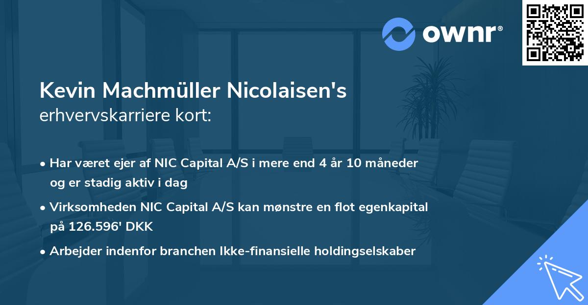 Kevin Machmüller Nicolaisen's erhvervskarriere kort