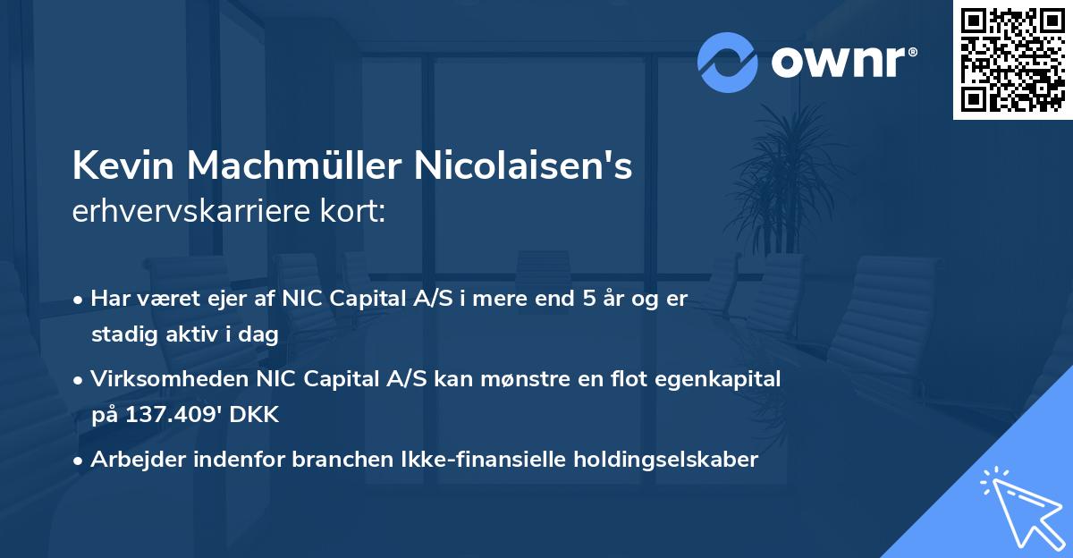 Kevin Machmüller Nicolaisen's erhvervskarriere kort