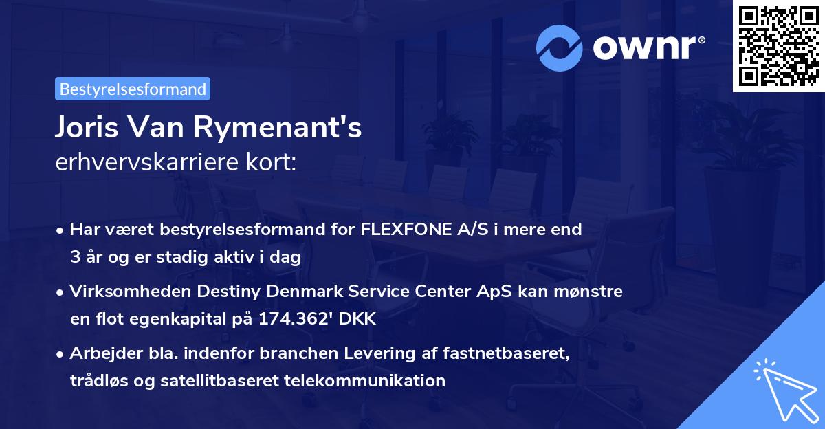 Joris Van Rymenant's erhvervskarriere kort