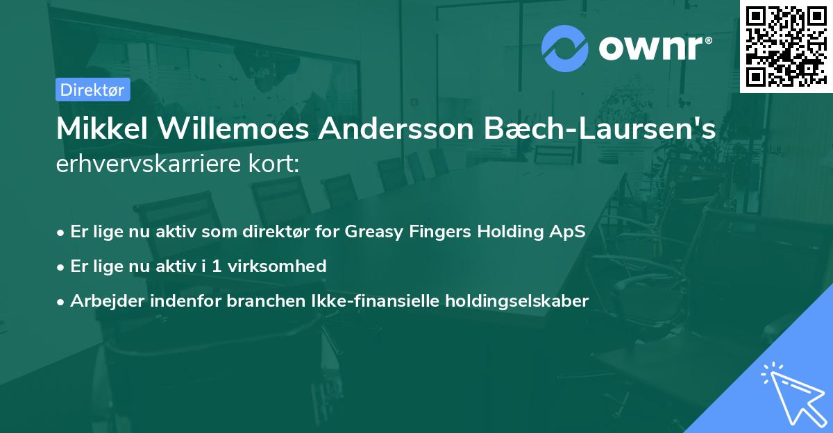 Mikkel Willemoes Andersson Bæch-Laursen's erhvervskarriere kort