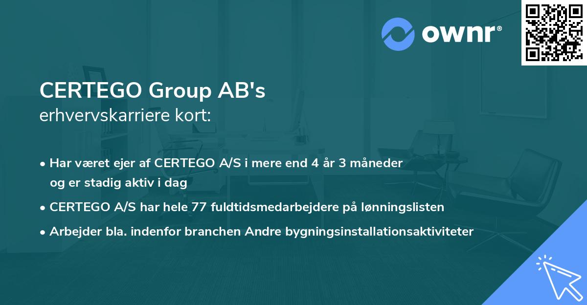 CERTEGO Group AB's erhvervskarriere kort