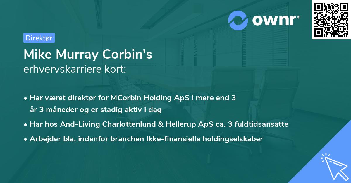 Mike Murray Corbin's erhvervskarriere kort