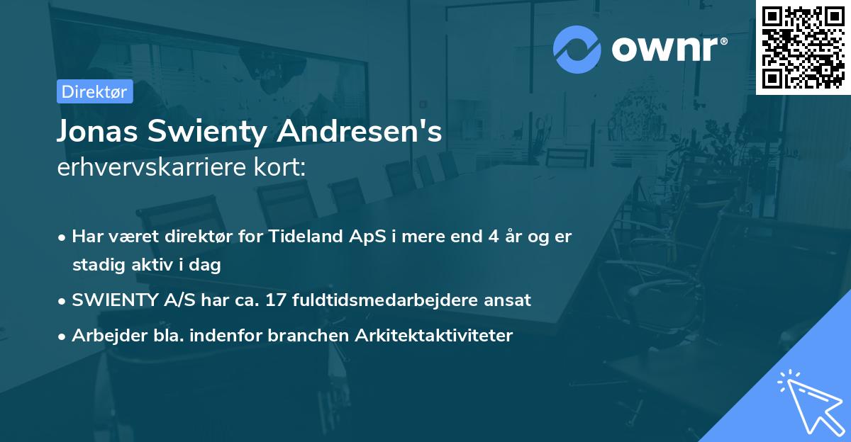 Jonas Swienty Andresen's erhvervskarriere kort