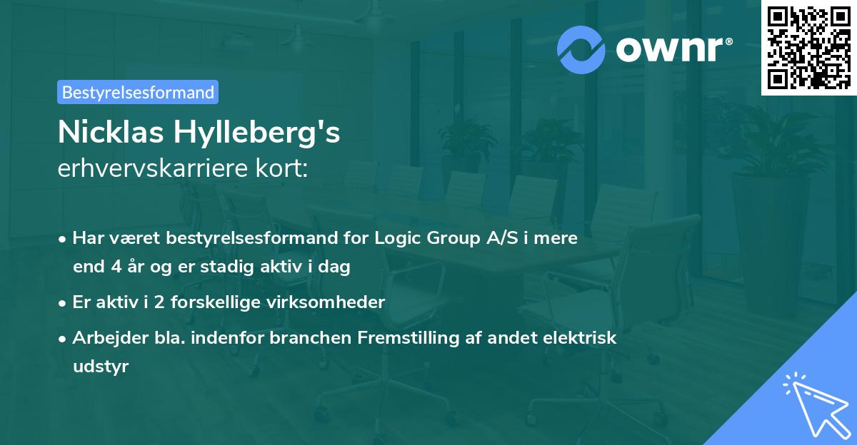 Nicklas Hylleberg's erhvervskarriere kort