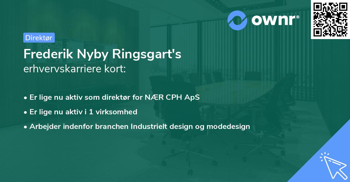 Frederik Nyby Ringsgart's erhvervskarriere kort