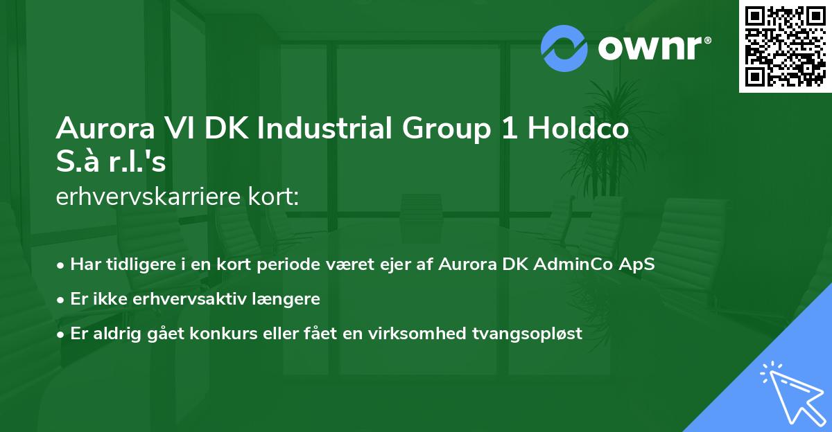 Aurora VI DK Industrial Group 1 Holdco S.à r.l.'s erhvervskarriere kort