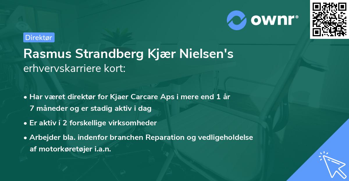 Rasmus Strandberg Kjær Nielsen's erhvervskarriere kort