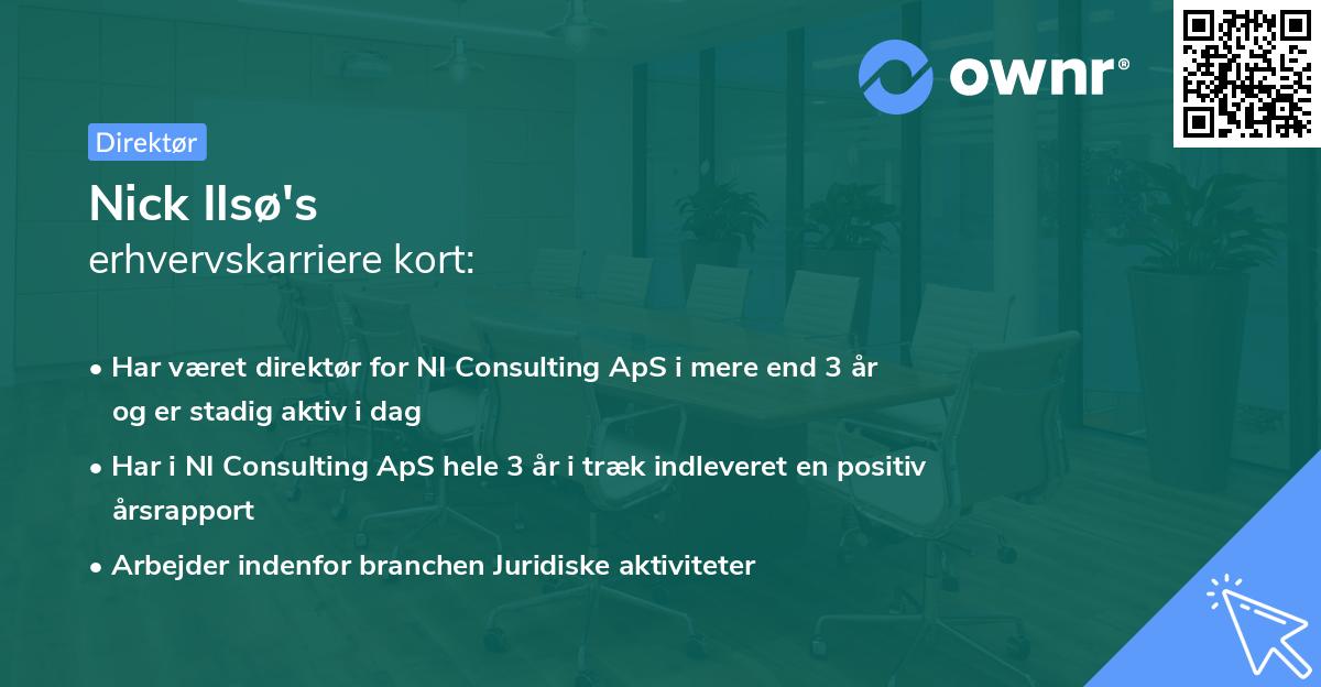 Nick Ilsø's erhvervskarriere kort