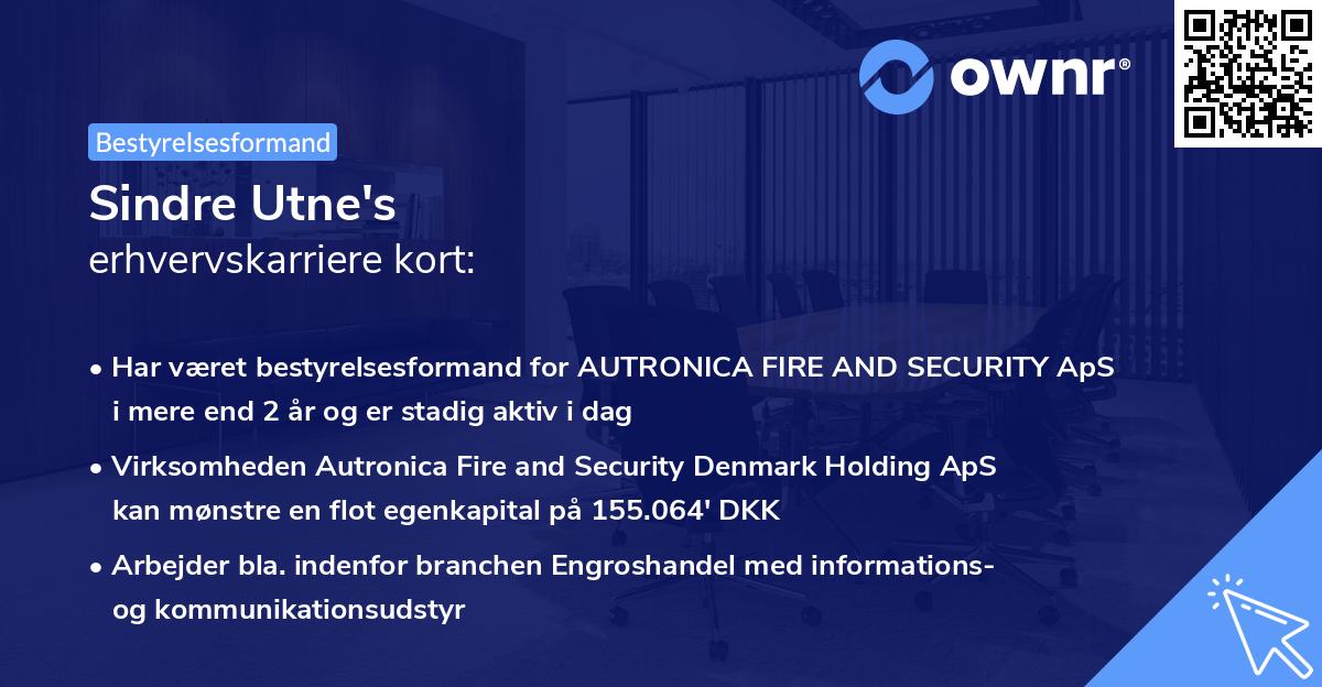 Sindre Utne's erhvervskarriere kort