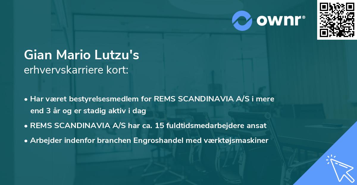 Gian Mario Lutzu's erhvervskarriere kort