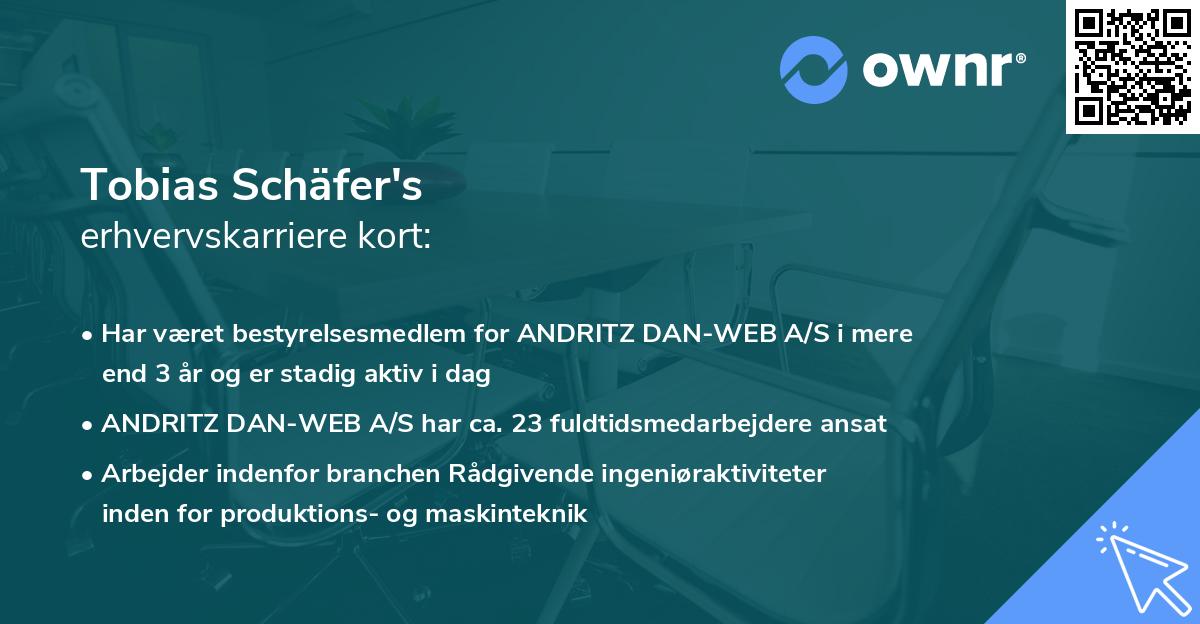Tobias Schäfer's erhvervskarriere kort