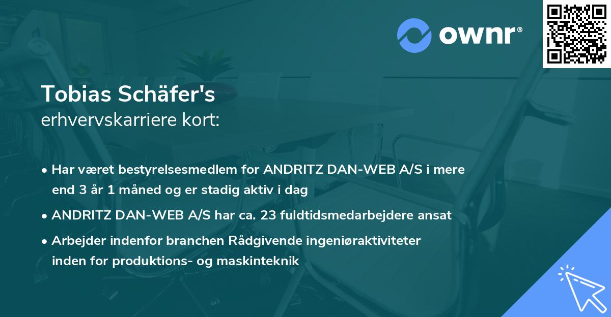 Tobias Schäfer's erhvervskarriere kort