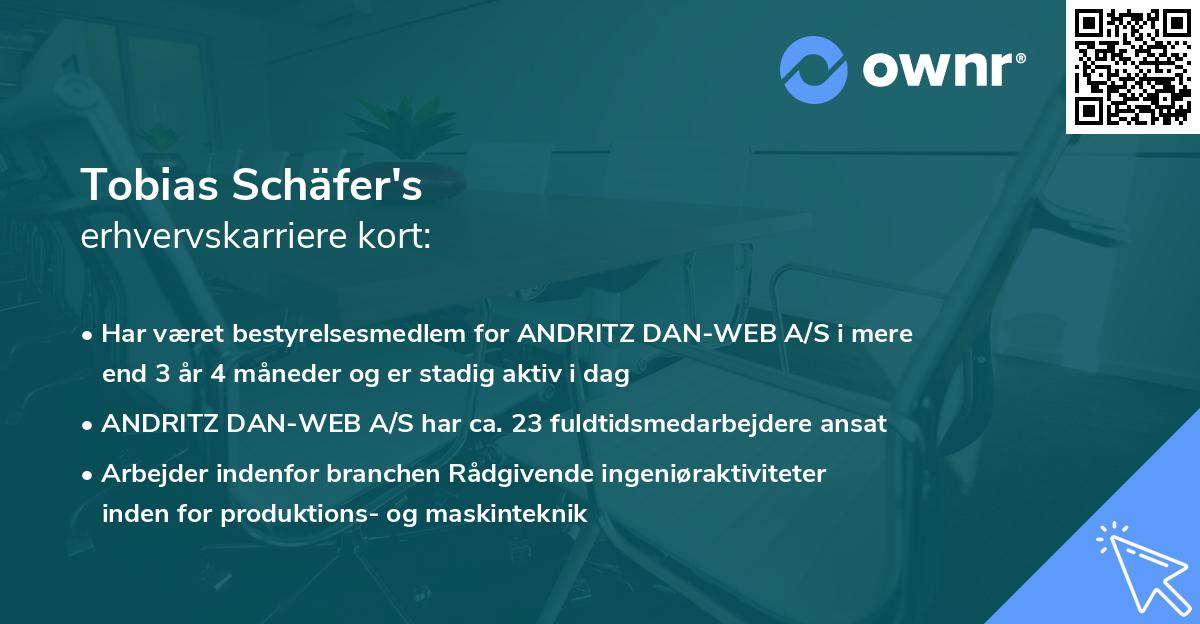 Tobias Schäfer's erhvervskarriere kort