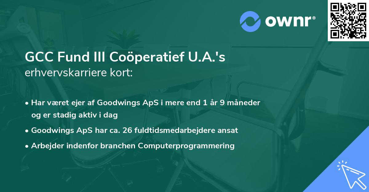 GCC Fund III Coöperatief U.A.'s erhvervskarriere kort