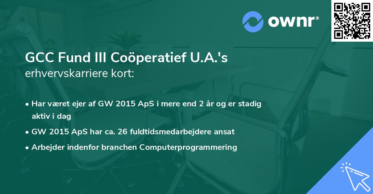 GCC Fund III Coöperatief U.A.'s erhvervskarriere kort
