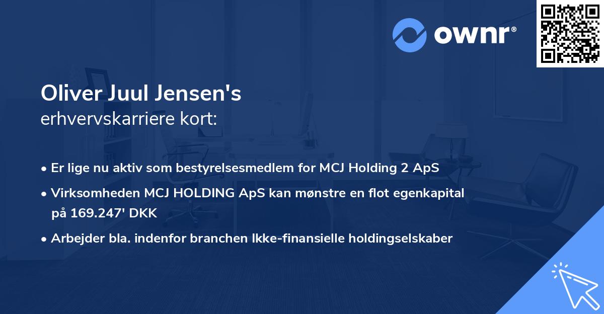 Oliver Juul Jensen's erhvervskarriere kort