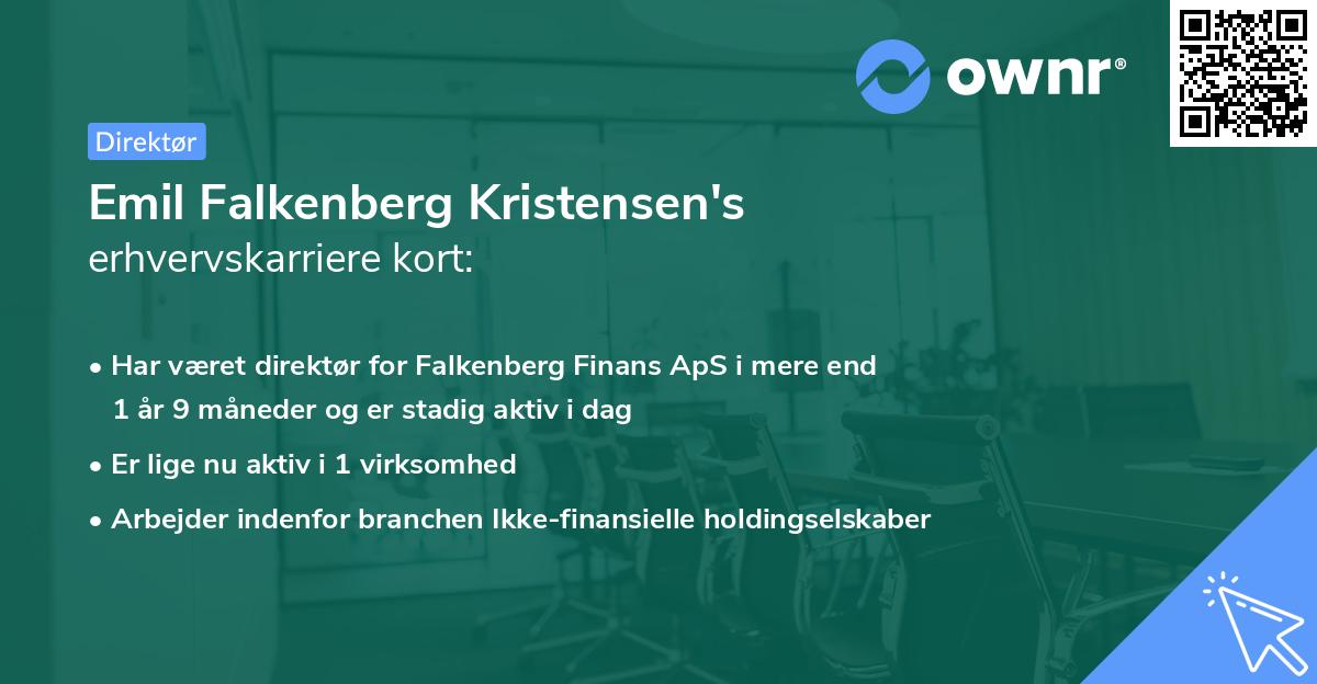 Emil Falkenberg Kristensen's erhvervskarriere kort