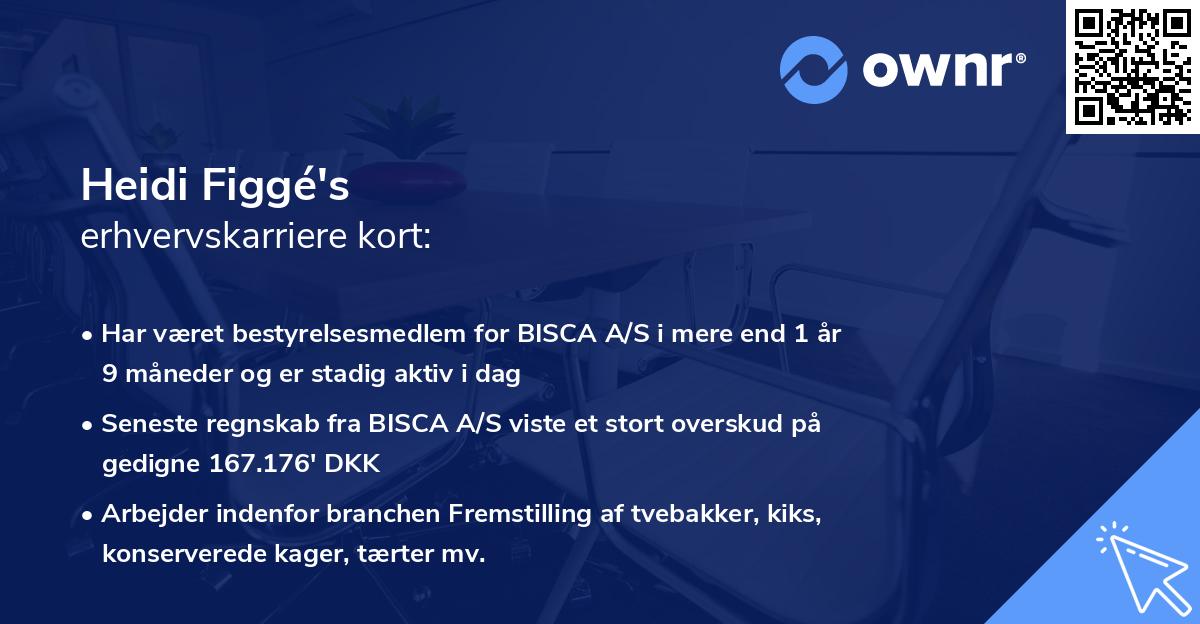 Heidi Figgé's erhvervskarriere kort