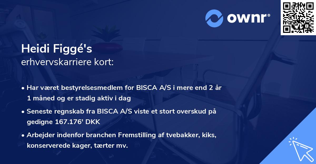 Heidi Figgé's erhvervskarriere kort