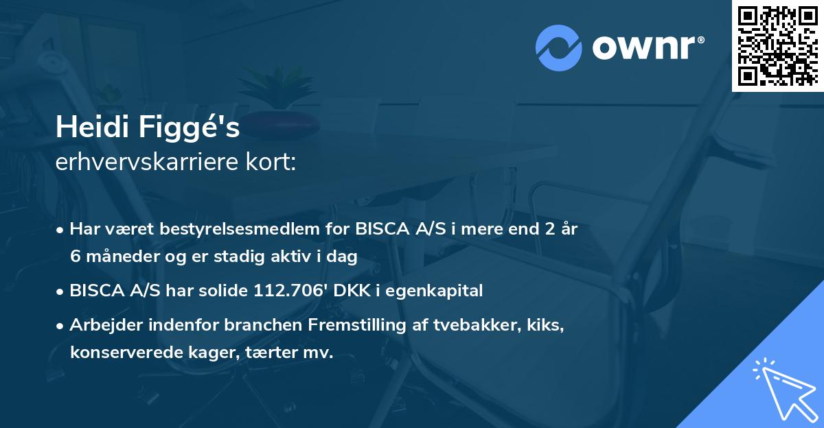 Heidi Figgé's erhvervskarriere kort