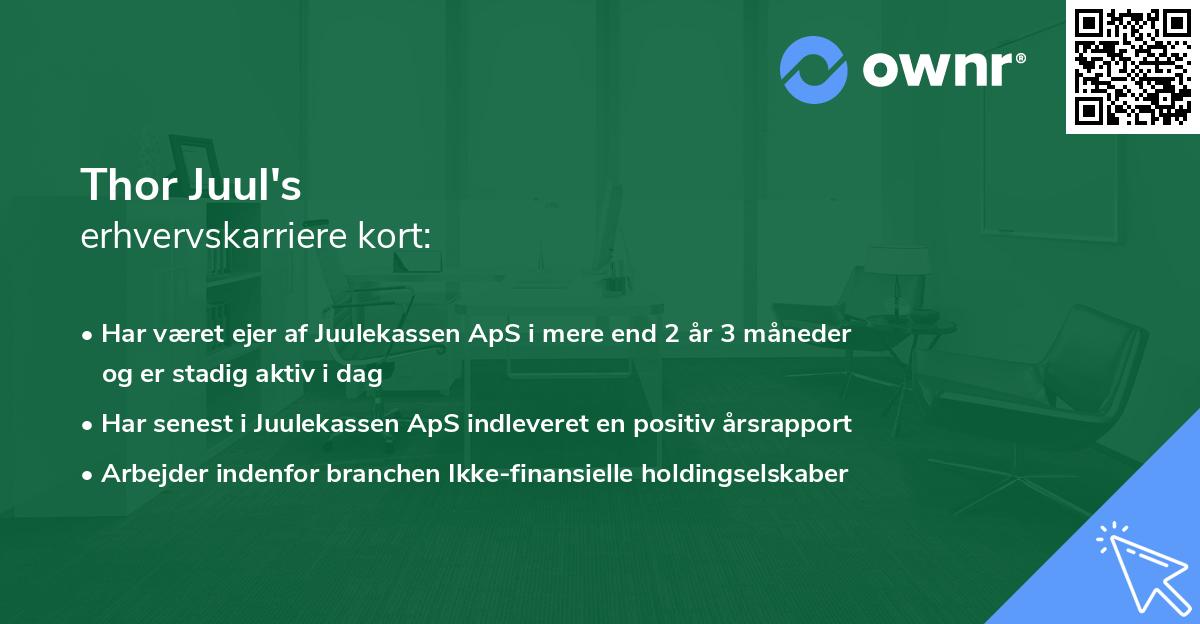 Thor Juul's erhvervskarriere kort