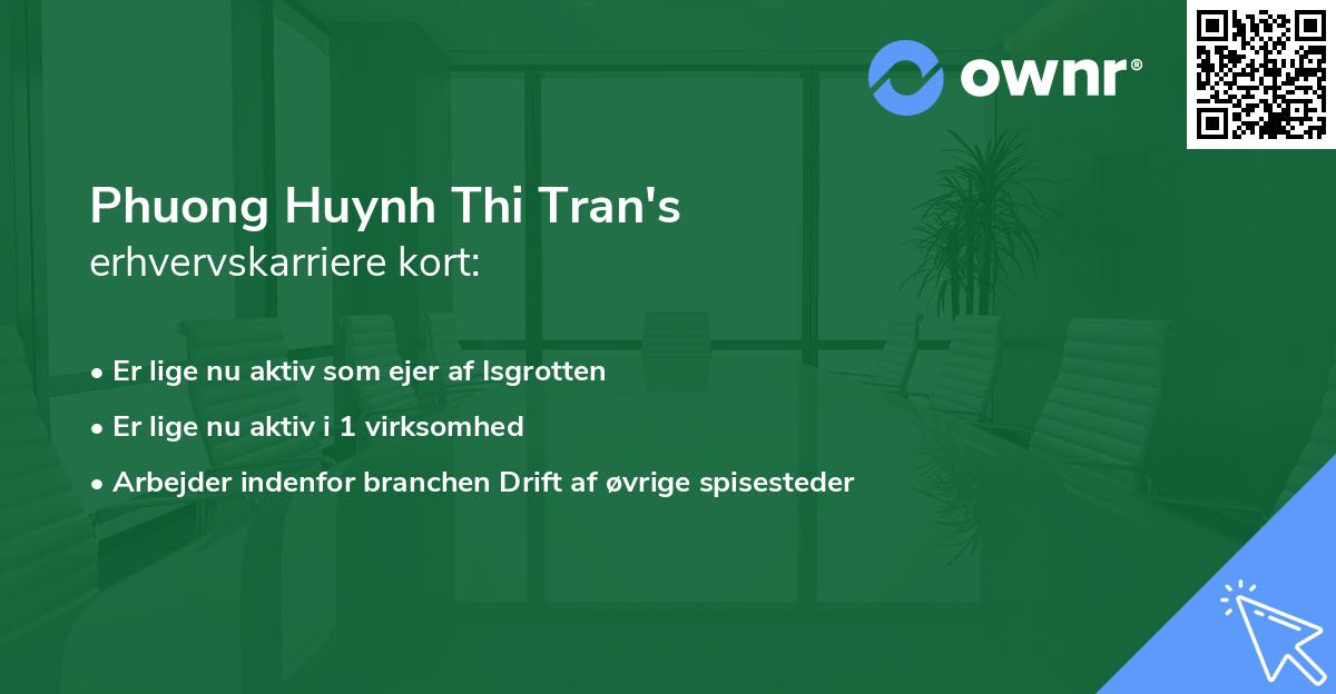 Phuong Huynh Thi Tran's erhvervskarriere kort
