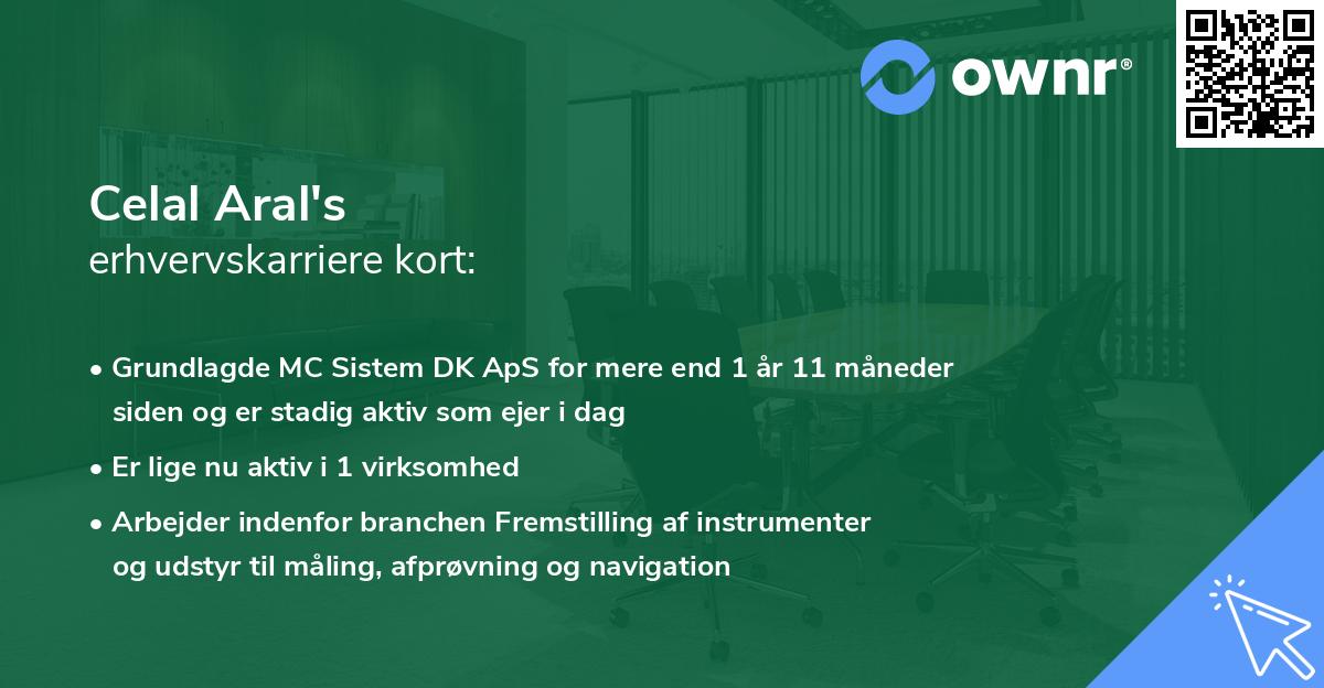 Celal Aral's erhvervskarriere kort