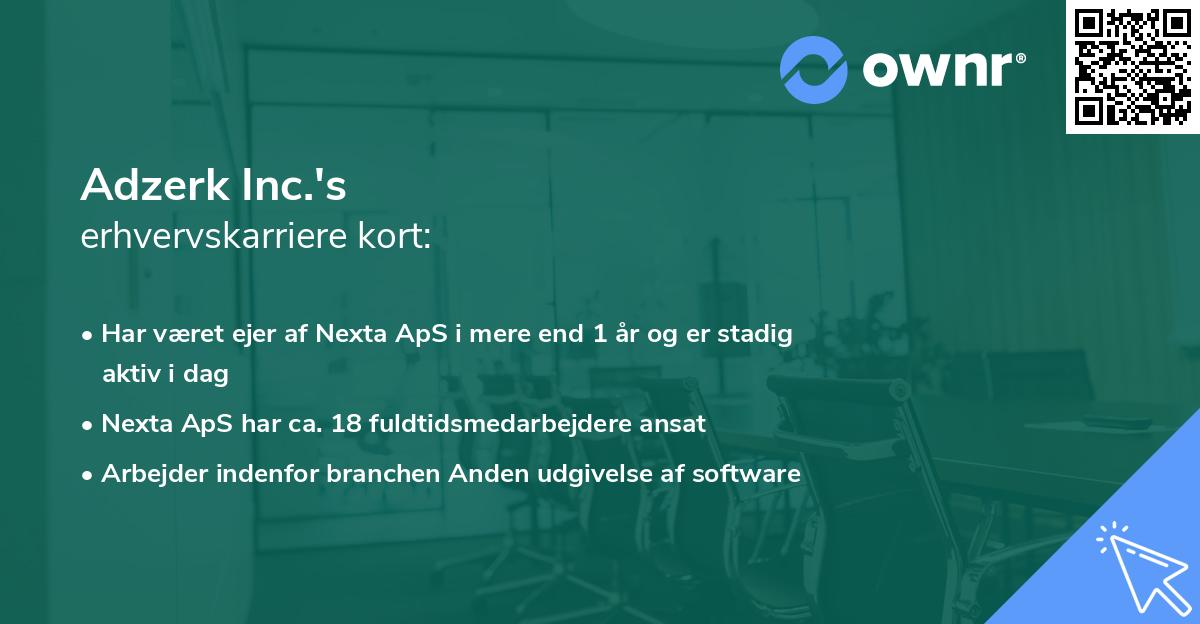 Adzerk Inc.'s erhvervskarriere kort