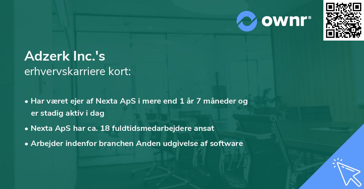 Adzerk Inc.'s erhvervskarriere kort