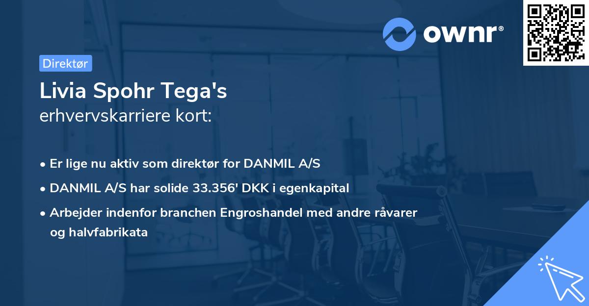 Livia Spohr Tega's erhvervskarriere kort