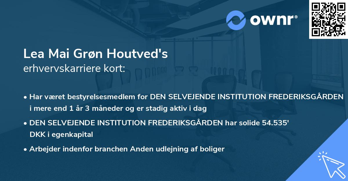 Lea Mai Grøn Houtved's erhvervskarriere kort