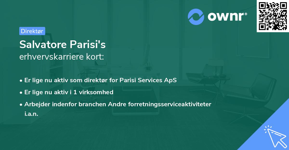 Salvatore Parisi's erhvervskarriere kort