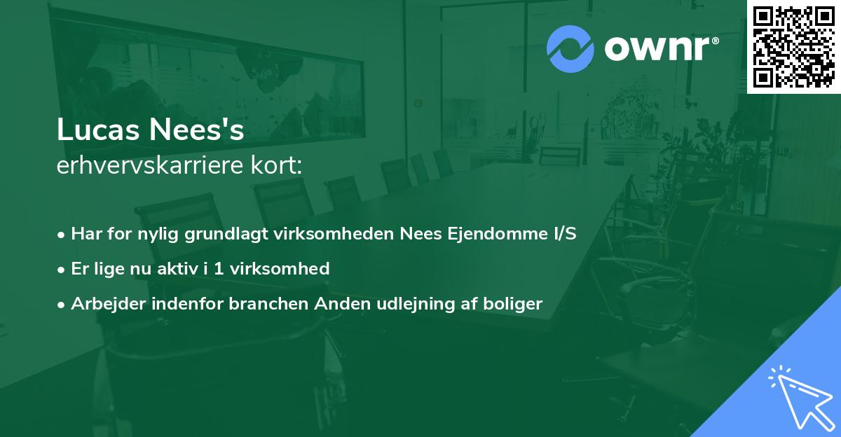 Lucas Nees's erhvervskarriere kort