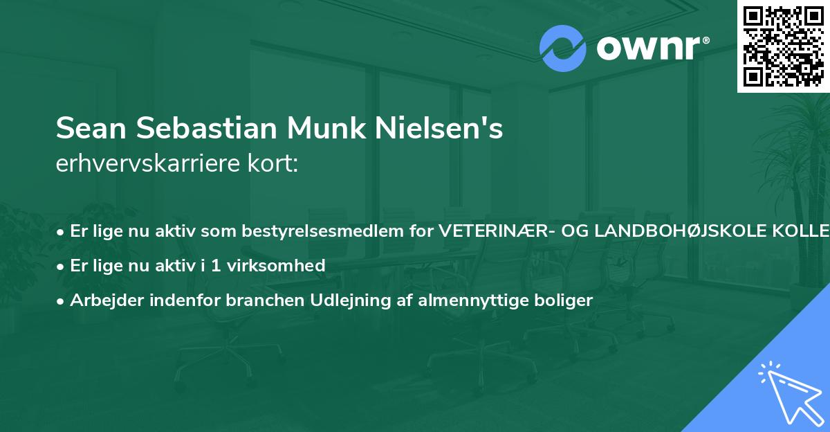 Sean Sebastian Munk Nielsen's erhvervskarriere kort