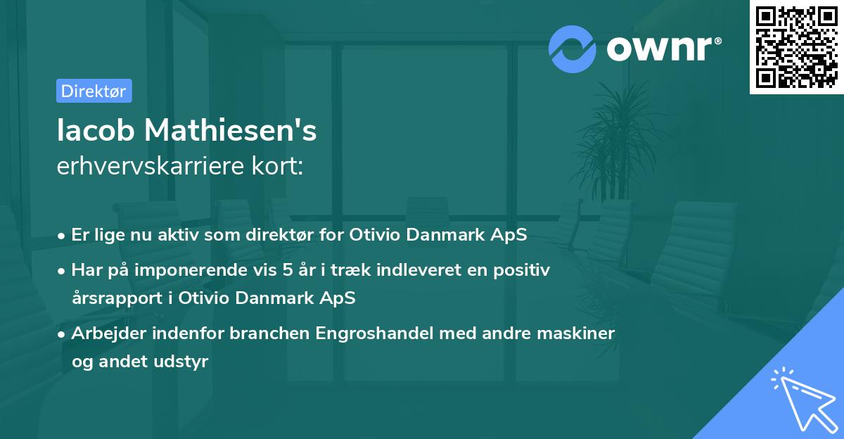 Iacob Mathiesen's erhvervskarriere kort