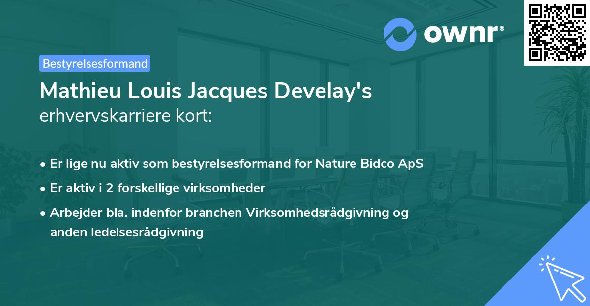 Mathieu Louis Jacques Develay's erhvervskarriere kort