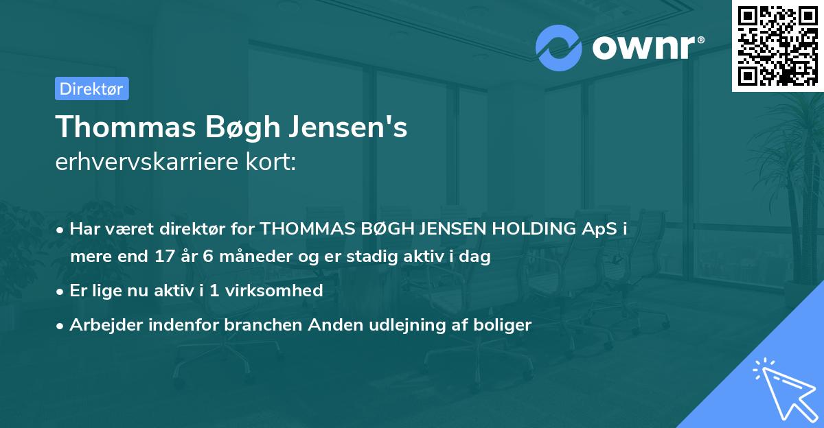 Thommas Bøgh Jensen's erhvervskarriere kort