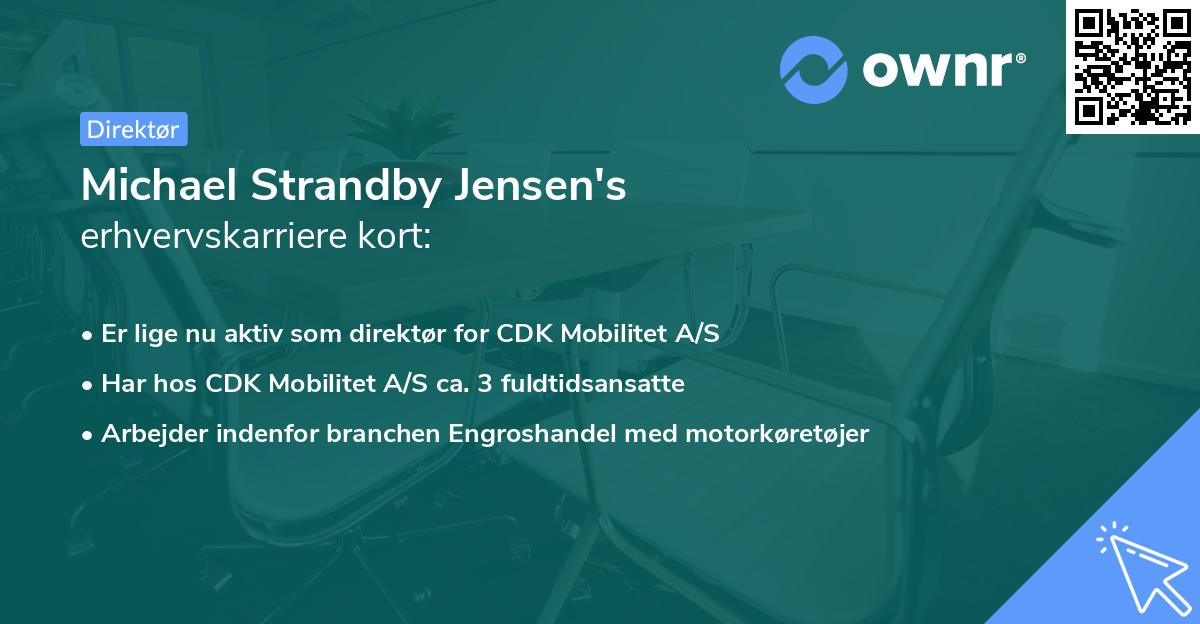 Michael Strandby Jensen's erhvervskarriere kort