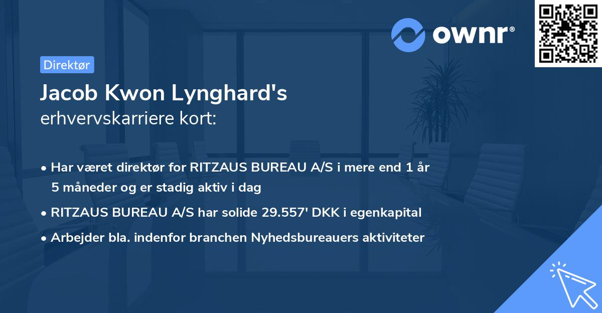 Jacob Kwon Lynghard's erhvervskarriere kort
