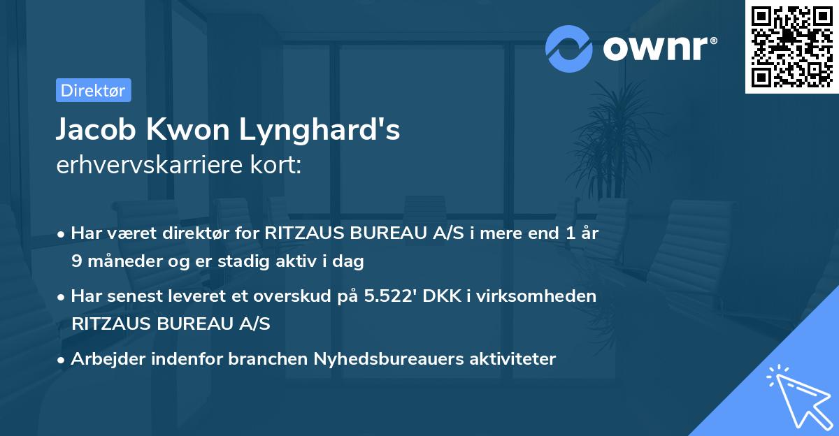 Jacob Kwon Lynghard's erhvervskarriere kort
