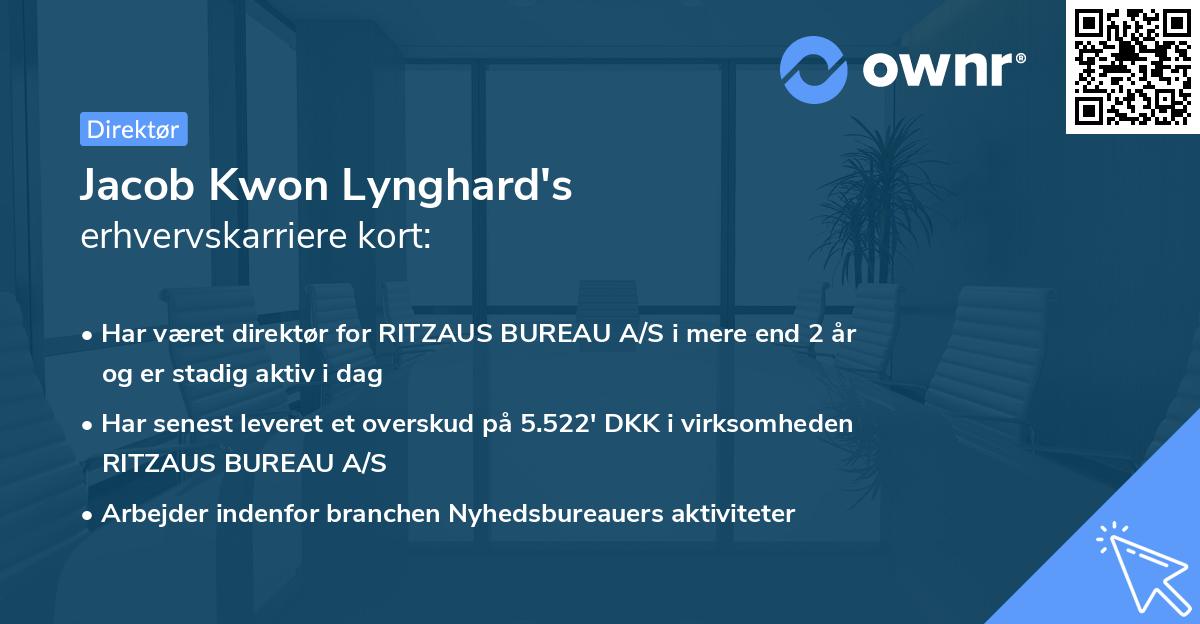 Jacob Kwon Lynghard's erhvervskarriere kort